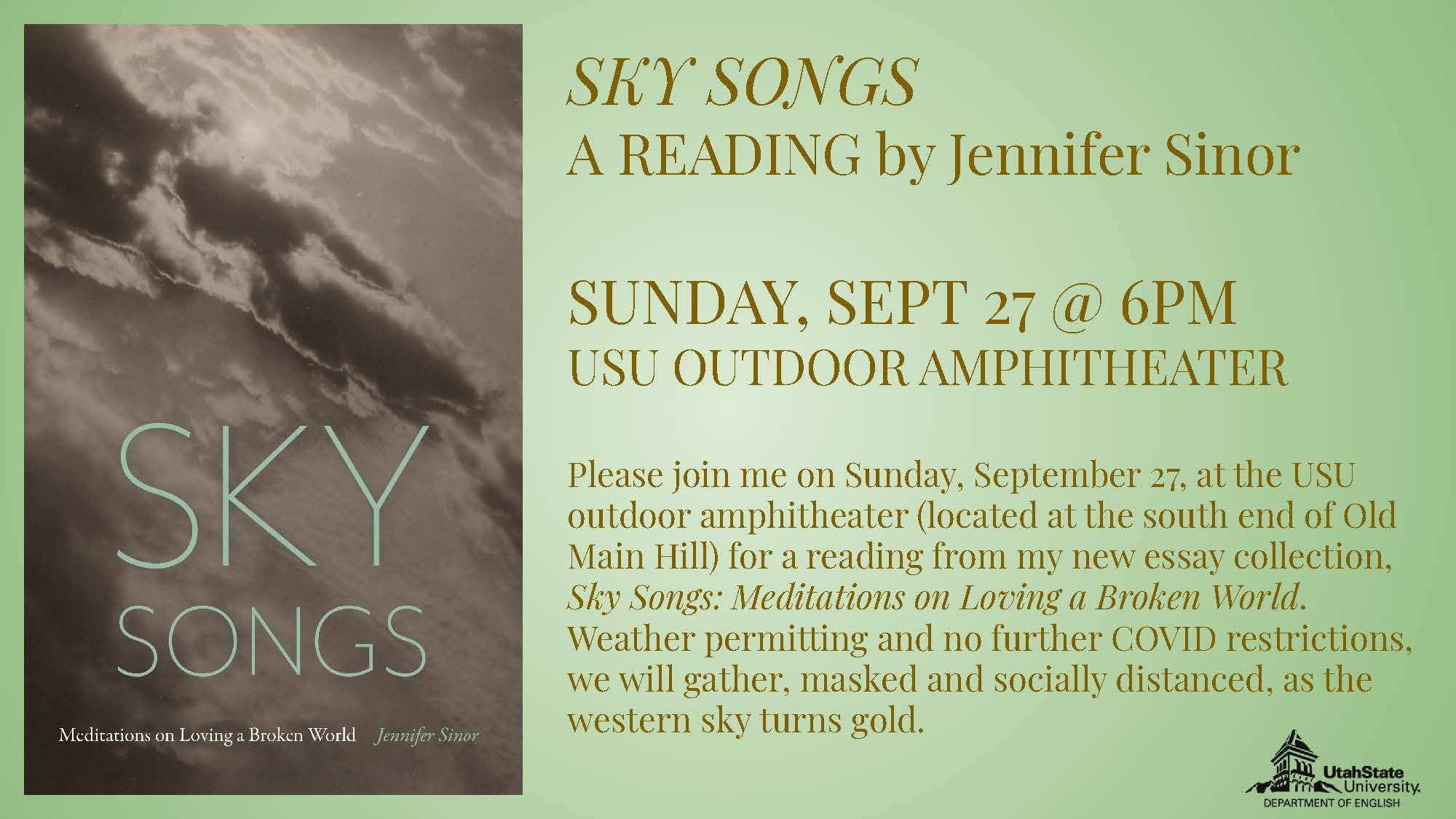 Sky Songs reading announcement