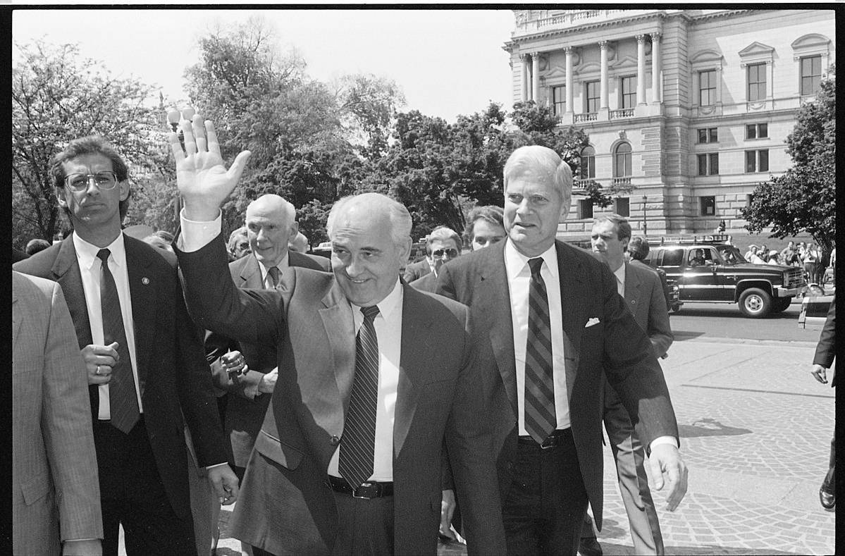 Gorbachev visiting the U.S. Capitol in 1992.