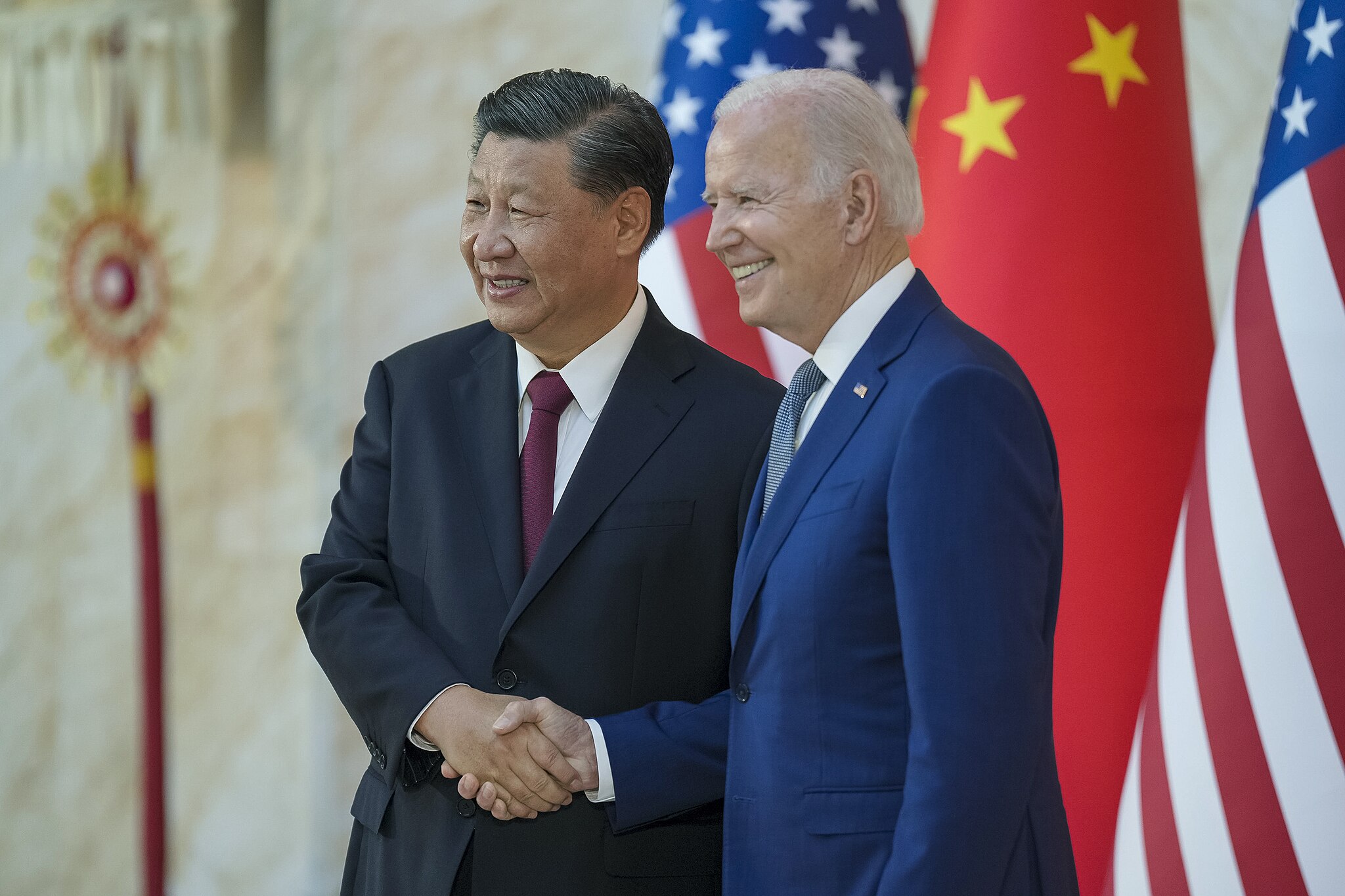 President Xi with President Biden before the 2022 G20 Summit  