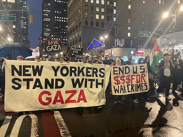 Protest in New York City demands ceasefire