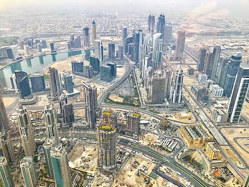 View from the Burj Khalifa in Dubai, UAE