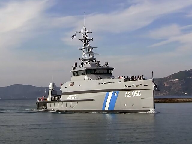 A ship owned by the Hellenic Coast Guard, pictured in 2020.