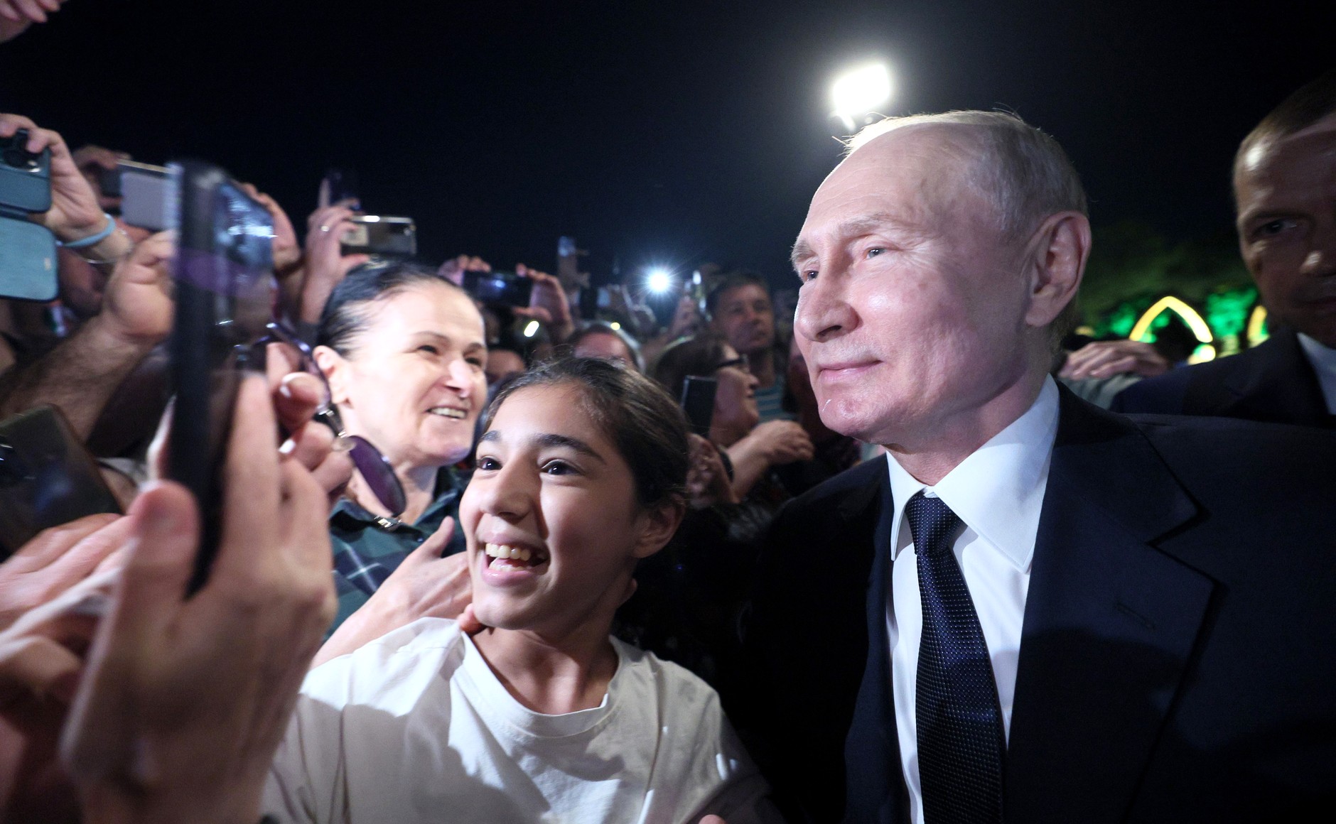 Putin in Dagestan with a Russian girl 