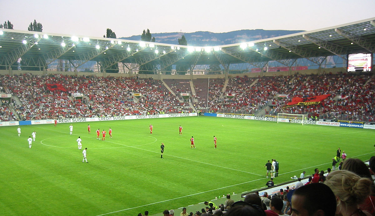 Albania and Switzerland find themselves head-to-head in a soccer match.