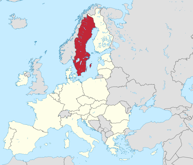 Sweden on map