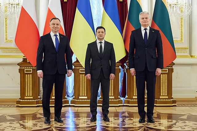 President of the Republic of Poland, President of Ukraine, and President of the Republic of Lithuania, in Kyiv