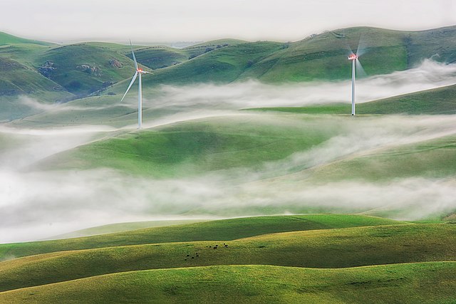 Windmills in California, USA
