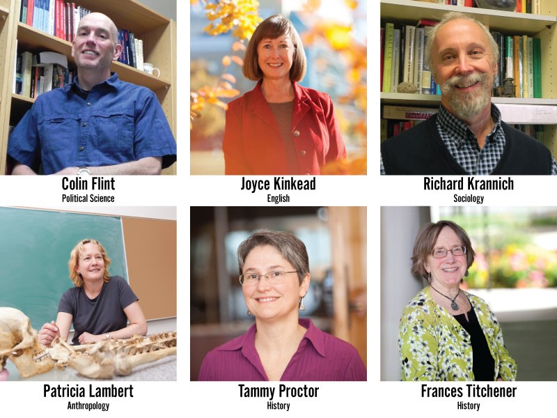 Collage of six Distinguished Professors