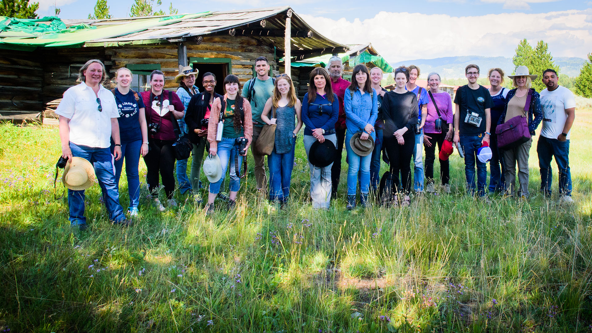 Students and faculty at the 2017 Field School for Cultural Documentation, where they collected the folklore of dude ranches.