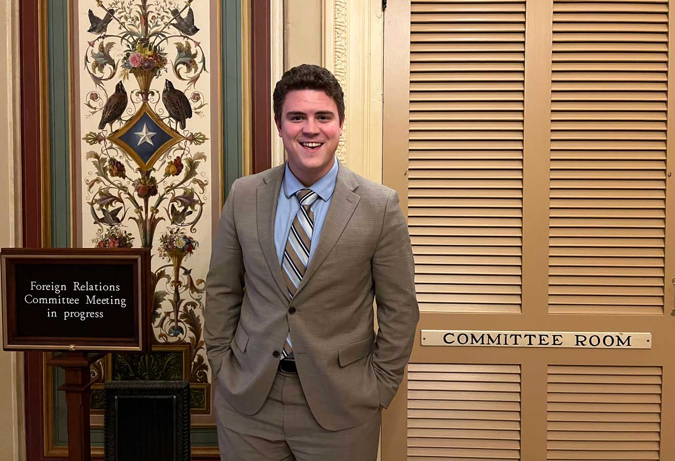 CHaSS student Chase Harward worked with USU's IOGP to intern with the Senate Foreign Relations Committee