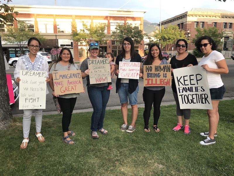 USU Social Work students in front of the Cache County Courthouse
